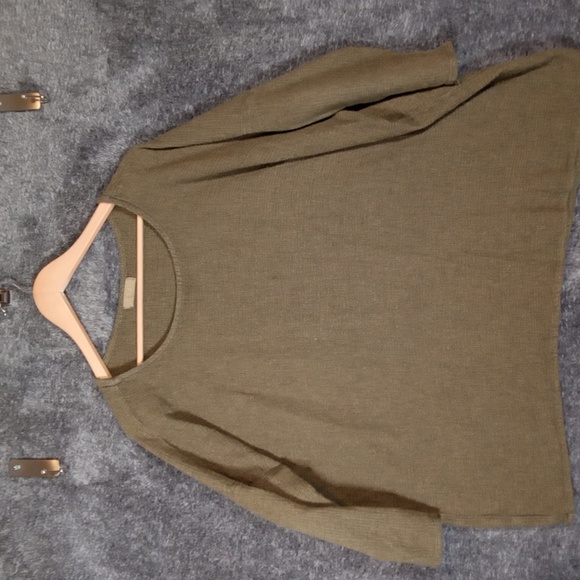 CP Shades Green Crew Neck Sweater Relaxed Fit Pullover Womens Medium Oversized - Picture 2 of 10